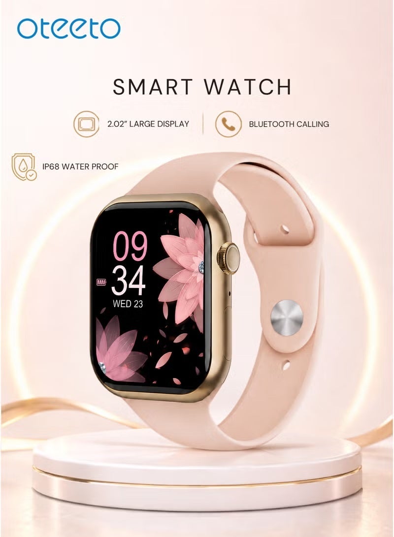 Compare Oteeto TS99 Smartwatch, 2.02 AMOLED Full Touch Display, Bluetooth Calling, Heart Rate & Blood Oxygen Monitoring, 123 Sports Modes, IP68, Da Fit GPS & AI Voice at KSA Price