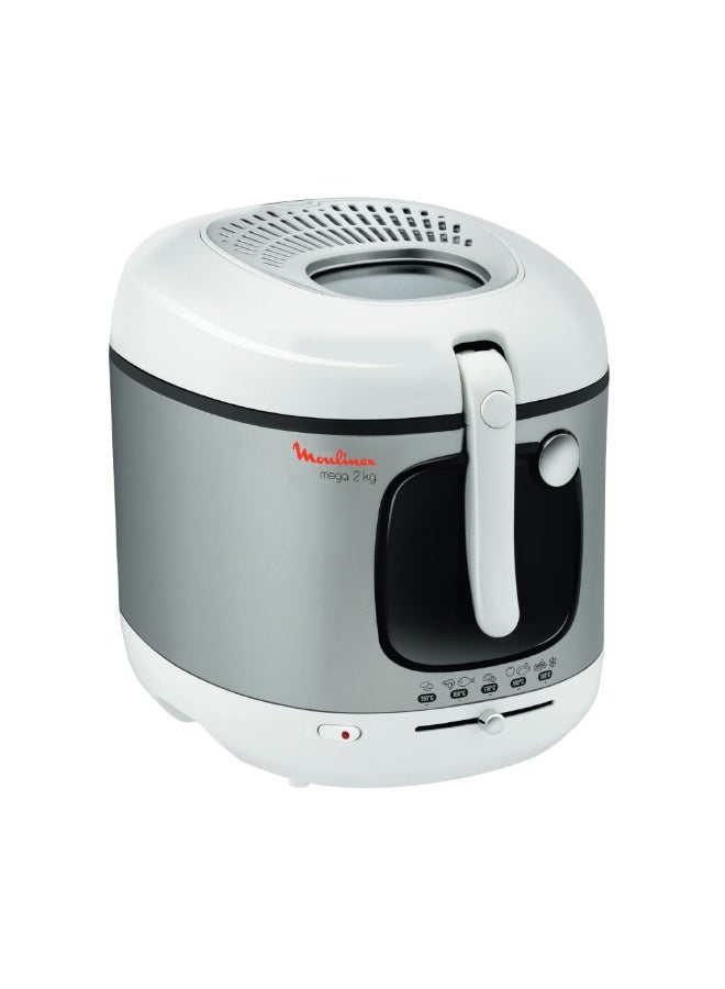Compare MOULINEX Mega 2Kg Deep Fryer, Grey  White, AM480027 2 kg 2100 W AM480027 WhiteSilverBlack at KSA Price