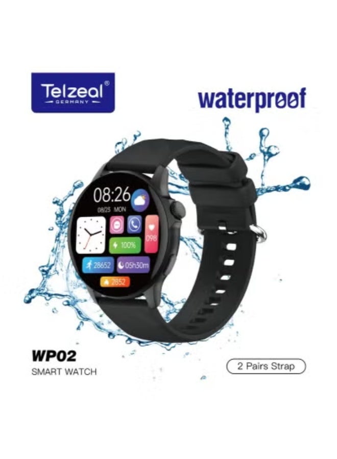 WP02 Waterproof Smartwatch – Fitness & Health Tracker…