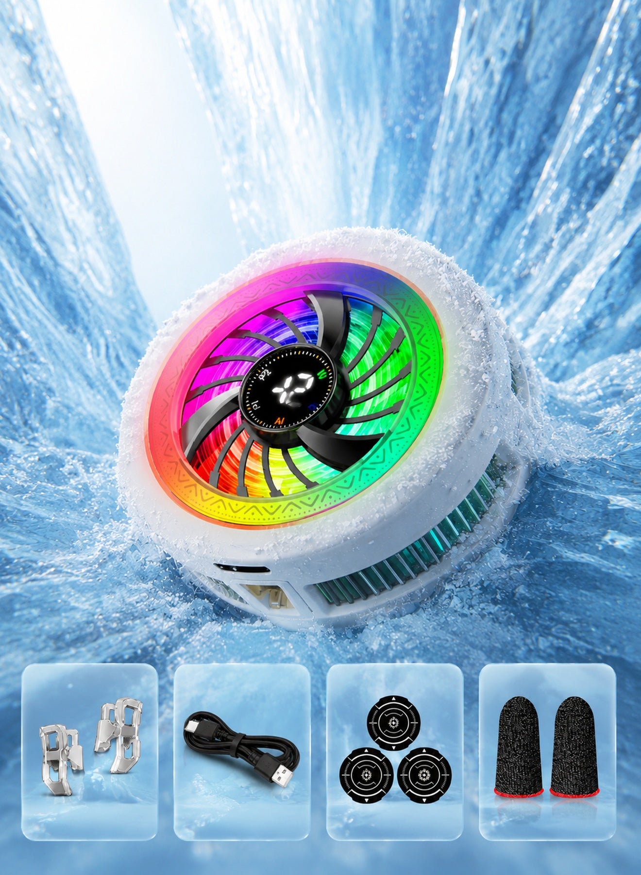 Magnetic Phone Cooler with AI Temperature Control,…