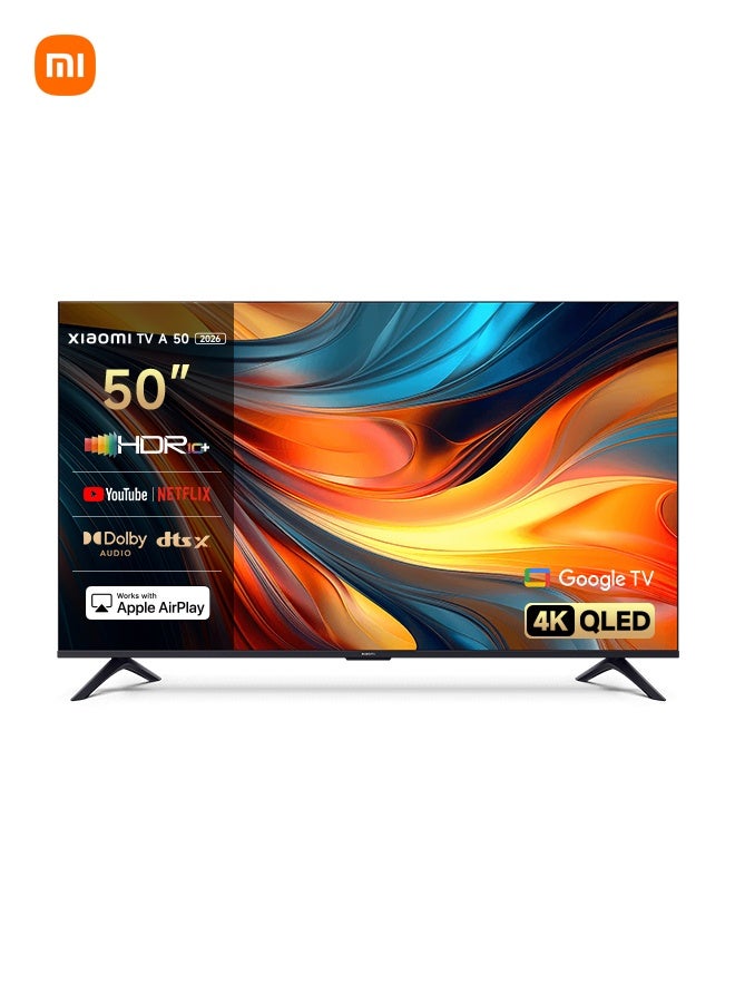 Compare TV A 50 2026|4K eyecare display with HDR picture quality|120Hz refresh rate under Game Boost mode viaa HDMI|Sleek metal finish with ultrathin bezel design|Immersive sound with Dolby Audion, DTS:X and DTS Virtual:X1 L50MBFAEU Black at KSA Price