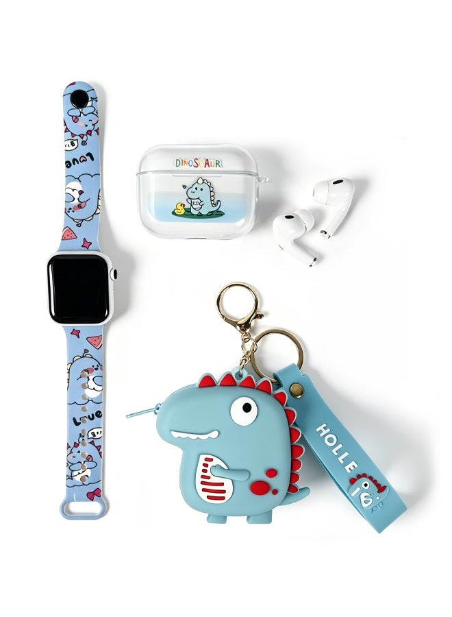 Compare 3in1 Wireless Bluetooth Set, Cute Cartoon Dinosaur Digital Watch, Bluetooth Earphones with Case and Dino Pouch Keyring, Kawaii Gift for Kids & Teens at KSA Price