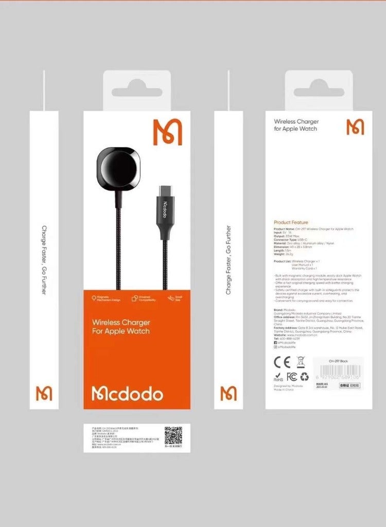 Mcdodo CH-2970 1.5M Magnetic Apple Watch Wireless…