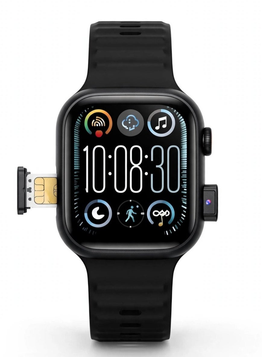 Compare SM402 Smart Watch 2.2 Inch SIM Card Smartwatch with Front Camera, Multi Sports Modes, Bluetooth 5.3, Wireless Charging, 480mAh Battery, Fitness Tracker for Android & iOS black at KSA Price