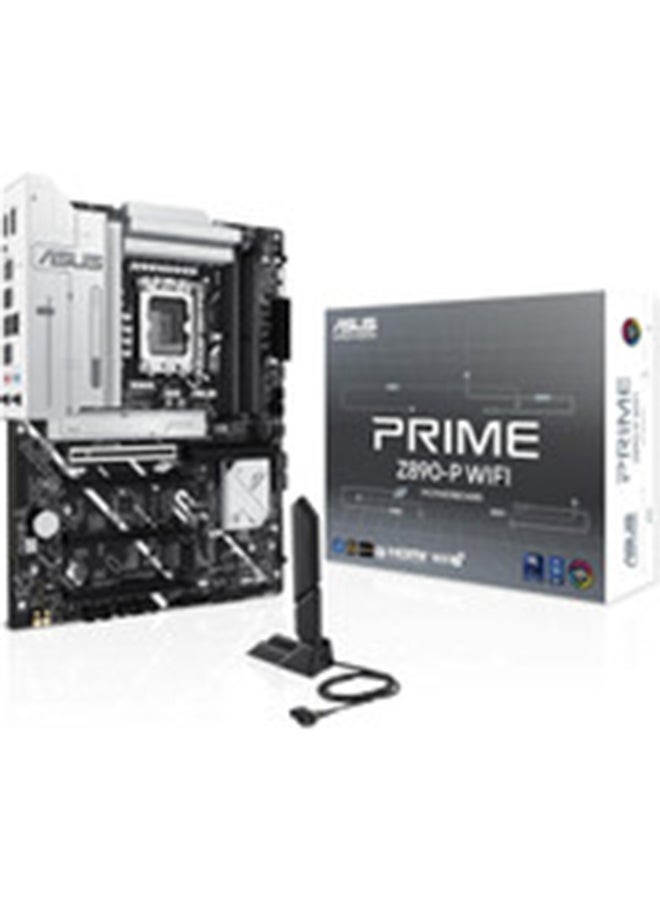 Compare PRIME Z890P WIFI Z890 LGA 1851 ATX motherboard, Intel® Core™ Ultra Series 2 Ready, Advanced AI PCready, 14+1+1+2 power stage, DDR5, PCIe® 5.0, Thunderbolt™ 4 USB TypeC®, 4x M.2, WiFi 7, 2.5Gb at KSA Price