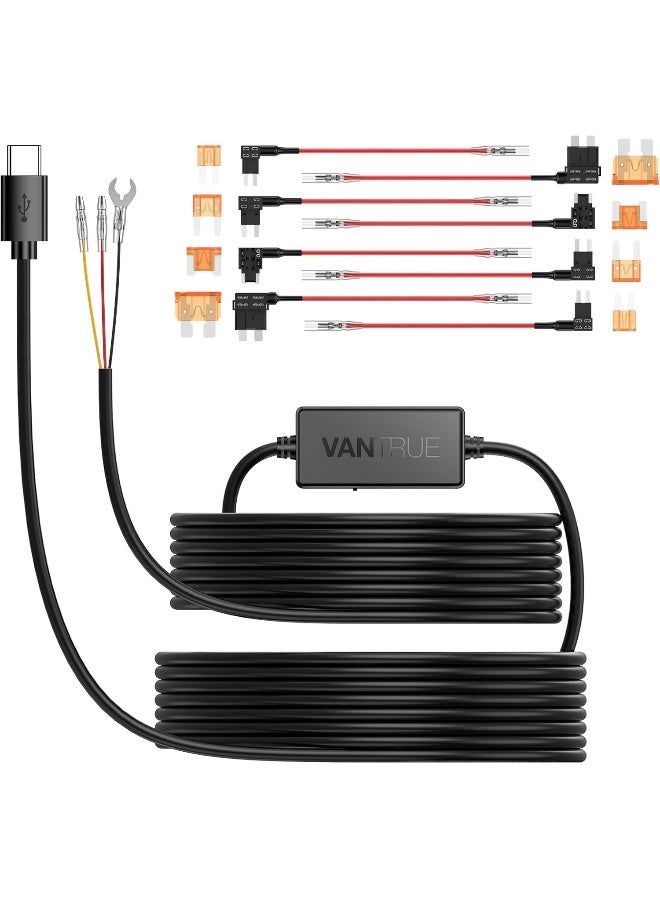 Vantrue 11.5ft Type C USB 12V 24V to…