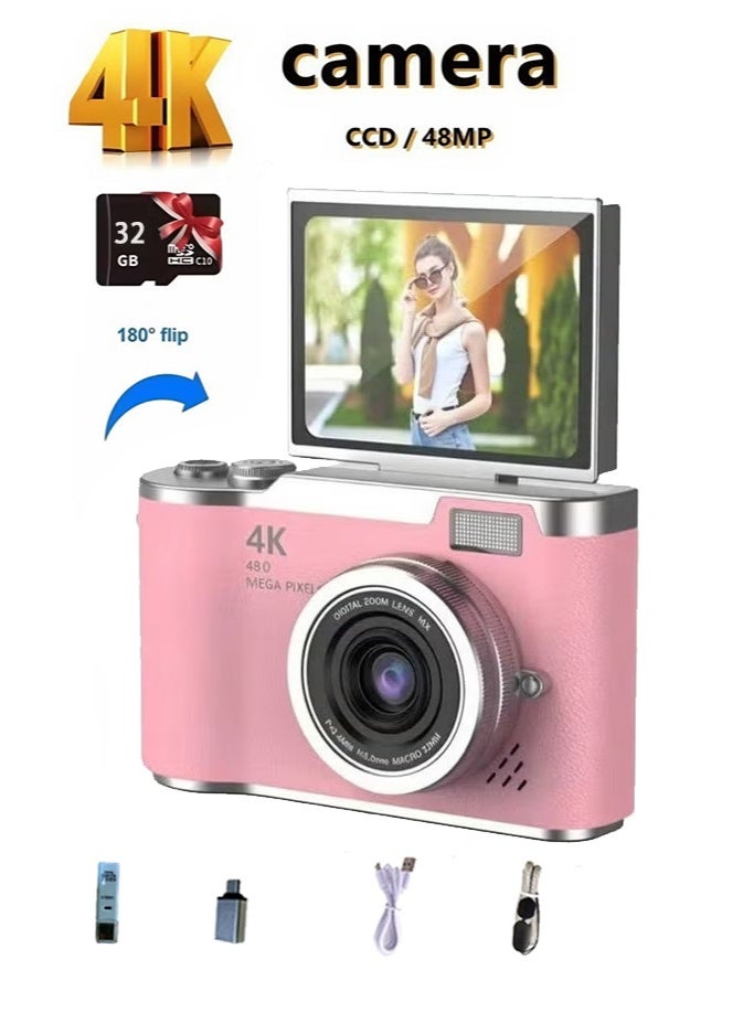 4k CCD Digital Zoom Student Digital Camera 48MP Portable…