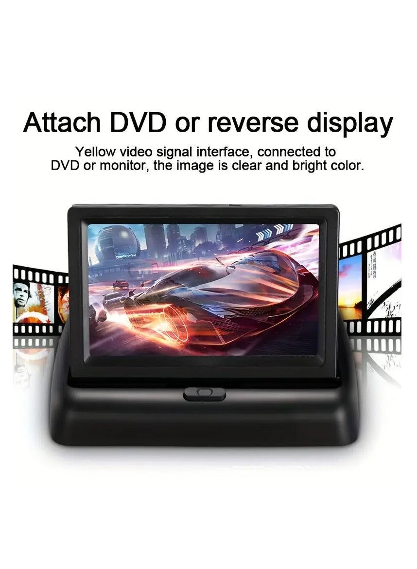 Compare HD Car Rearview Camera Monitor with camera  10.92cm Large Foldable Display one year warranty,10900110 at KSA Price