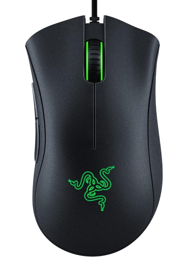 Compare Razer DeathAdder Essential Gaming Mouse – 6400 DPI Optical Sensor, Ergonomic RightHanded Design, 5 Programmable Buttons, Razer Mechanical Switches, Wired, Green LED, Durable 10M Clicks, Black | RZ0103850100R3M1 at KSA Price