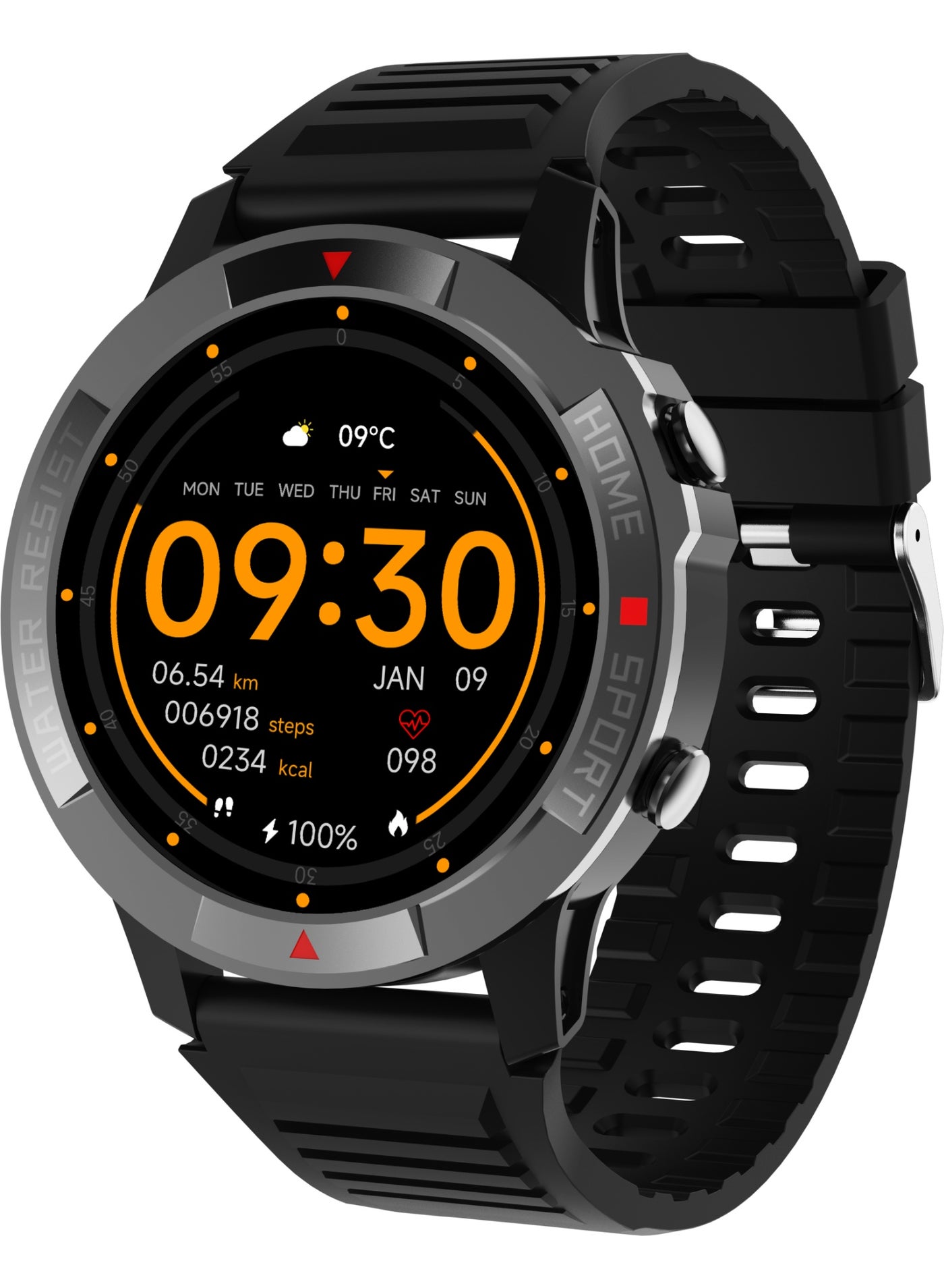 Compare Scout  Rugged IP68, 1.46 Touch Screen, AI Voice Control, Bluetooth Calling, 300mAh Battery, Health & Fitness Tracker 2 Straps Included at KSA Price