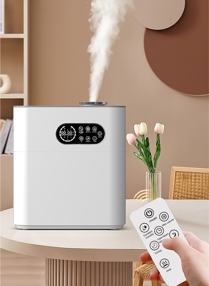 Compare 6.5L 3Speeds Humidifier Ultrasonic Cool Mist with Essential Oil Diffuser, Quiet Operation, Easy Top Fill Design with UV disinfection for Large Rooms up to 40m², 100W White at KSA Price