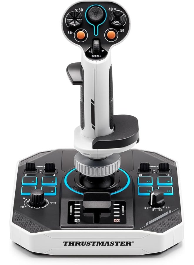 Compare SolR1 Flight Joystick, Hall Effect Technology for UltraPrecise Gaming, 44 Buttons Ideal for Space Flight Simulation compatible with PC at KSA Price