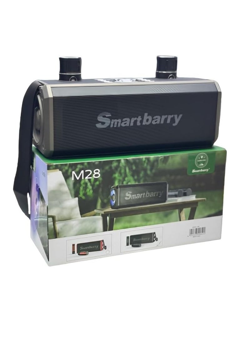 Compare Smartberry M28 Portable Karaoke Machine – Wireless Bluetooth Speaker with Two Microphones, Loud & Clear Sound, Rechargeable Battery, Perfect for Parties, Singing, and Outdoor Entertainment Black at KSA Price