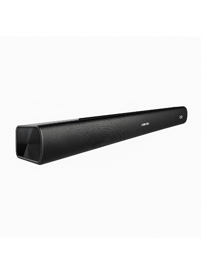 Compare Bluetooth Sound Bar with Builtin Subwoofer, 30W RMS, AUXUSBTF Play, Clear Bass & Crisp Audio, Sleek Glossy Design, TV & PC Compatible Wattage 30  NSB1015 Black at KSA Price
