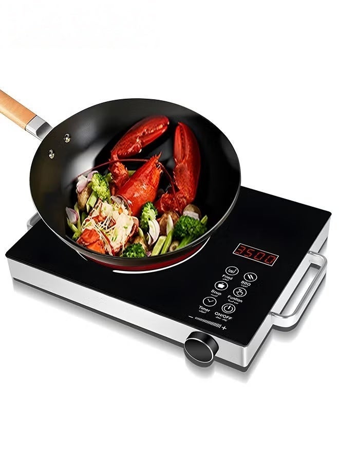 Compare Induction Cooker,Electric Induction Countertop Burner With 2 Handle And LCD Sensor Touch Timer,6 Power Induction Burner For Cooking Induction Cooktop at KSA Price