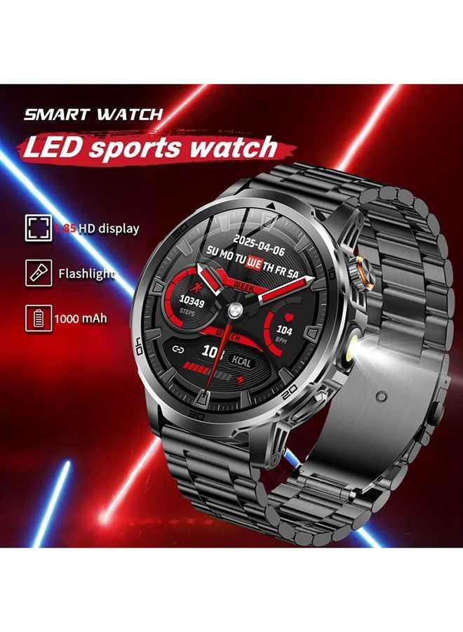 Compare Smart Watches for Men, 1.85 Smartwatch with 1000 mAh Battery LED Flashlight Sleep Monitor, AnswerMake Calls Fitness Watch for AndroidiPhone at KSA Price