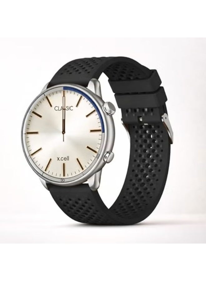 Compare Xcell Classic7 Smartwatch for Men and Women 1.43 AMOLED Roman Dial, tooth Calling, Heart Rate and SpO2 Wellness Tracking, IP68, 7Day Battery, ArabicPersianEnglish, iOS and Android at KSA Price