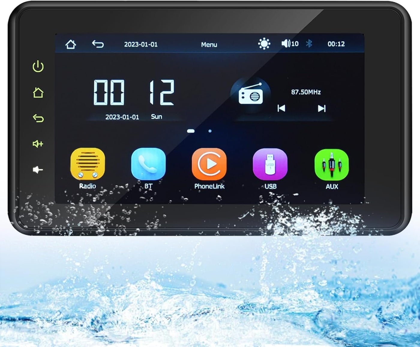 Compare Geloo 2025 Upgraded Marine Stereo with Wireless CarPlay and Android Auto, 8 Waterproof Touchscreen at KSA Price
