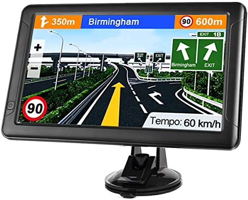 Compare GPS Navigation for Car （9 Inch） Slimline Touch Screen Real Voice Direction ，USA Edition 2025 Free Lifetime Updates TurnbyTurn Voice and Lane Guidance, Speed and Red Light Warning American Brand at KSA Price
