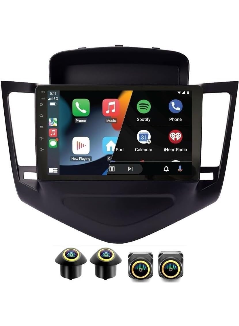 Compare Android Car Stereo for Chevrolet Cruze 20092015 4GB RAM 64GB ROM Support Carplay, MLink WiFi BT, Radio GPS, 9 Inch IPS.QLED, Screen with 360D Camera Included at KSA Price
