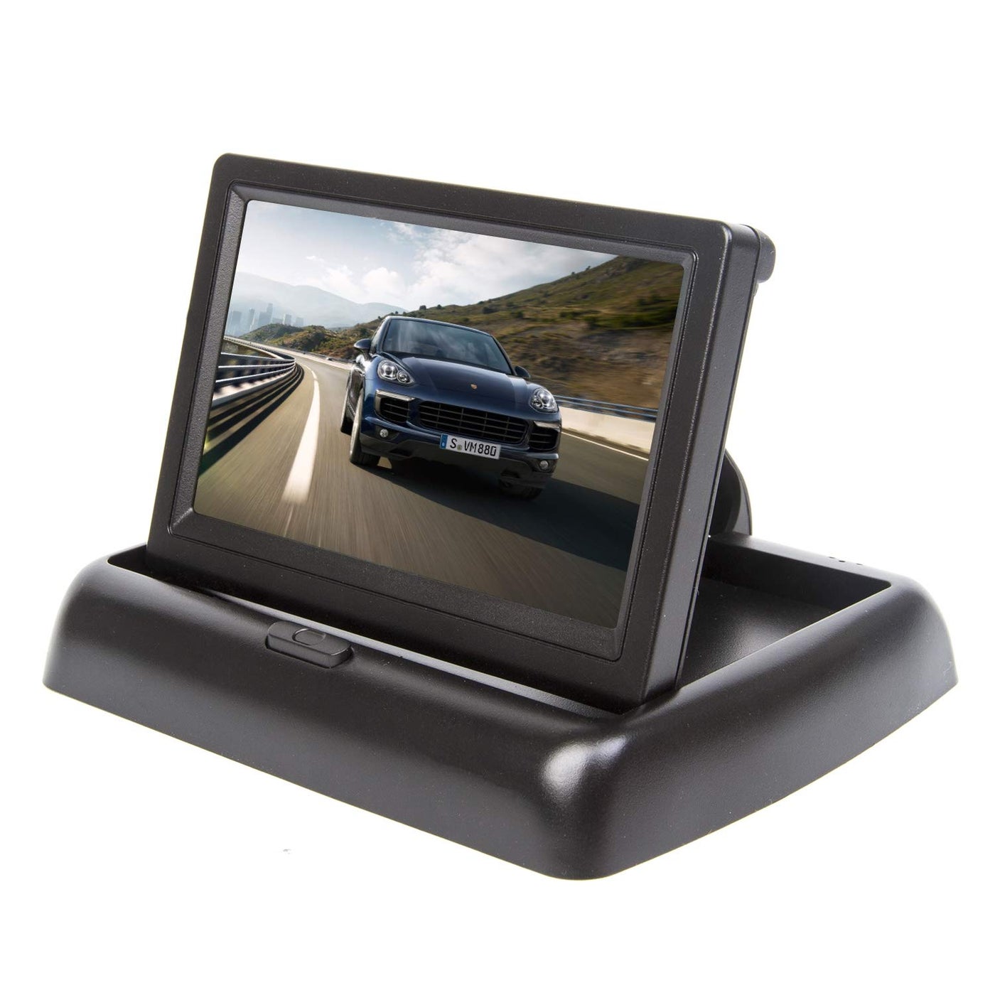 Compare Yasoca 4.3 Inch Small Mini Digital Flip Down Foldable Monitor Screen for Car Truck Vehicle Rear View Reverse Parking Kits Home CCTV at KSA Price