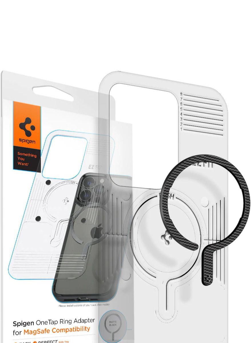 Compare Spigen One Tap Ring Adapter Magnet to Add MagSafe Compatibility to Non Mag Safe Case  Carbon Fiber at KSA Price