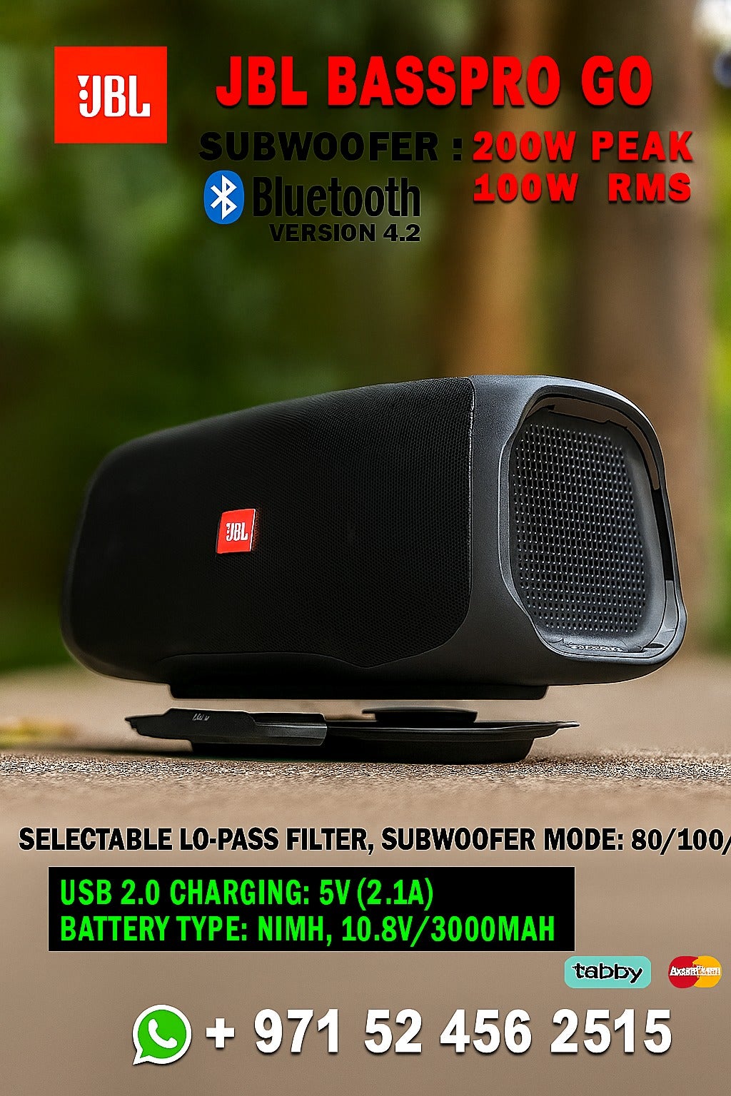 Compare JBL Basspro Go  2 in 1: Active Subwoofer Car and 200 Watt Bluetooth Party Speaker in One  Can be Used in Car and Next to It  Black at KSA Price