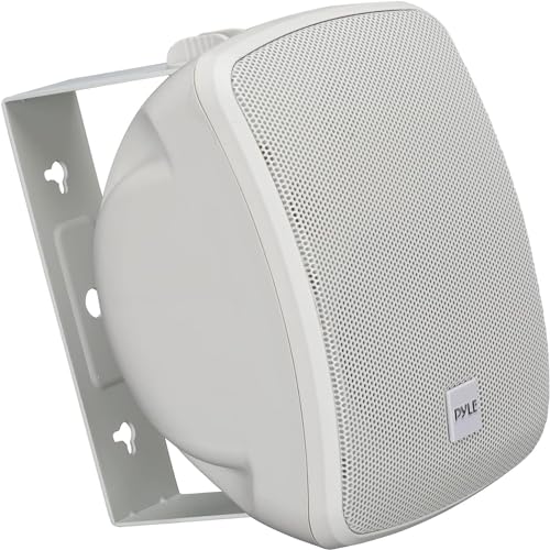 Compare Pyle Outdoor Waterproof Patio Speaker  3.5 2Way Weatherproof WallCeiling Mounted Dual Speaker wHeavy Duty Grill, wTransformer Adjuster, Universal Mount, inOutdoor Use PDWR445TW White at KSA Price