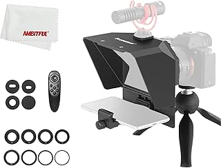 Compare AMBITFUL Teleprompter Kit Portable Inscriber Mobile Phone Teleprompter Artifact Video with Remote Control for Phone and at KSA Price