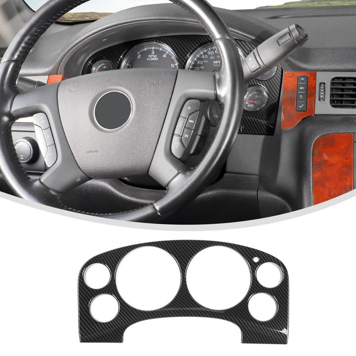 Compare Linskip Dashboard Panel Trim Compatible with AvalancheSuburbanTahoeSilverado 1500 & YukonSierra 20072013, Dash Instrument Frame Cover, Interior AccessoriesBlack Carbon at KSA Price