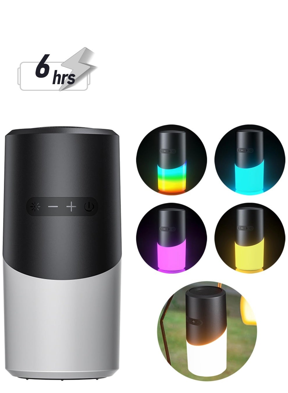 Portable Bluetooth Speaker, 7 Preset Light Modes,…