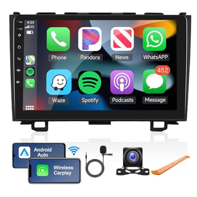 Compare Android Car Stereo For Honda Crv 20072011 With Wireless CarplayAndroid Auto With Wifi Gps Navigation, 9 Touchscreen Bluetooth Car Radio Support Usb FmRds Backup Camera Steering Wheel Control at KSA Price