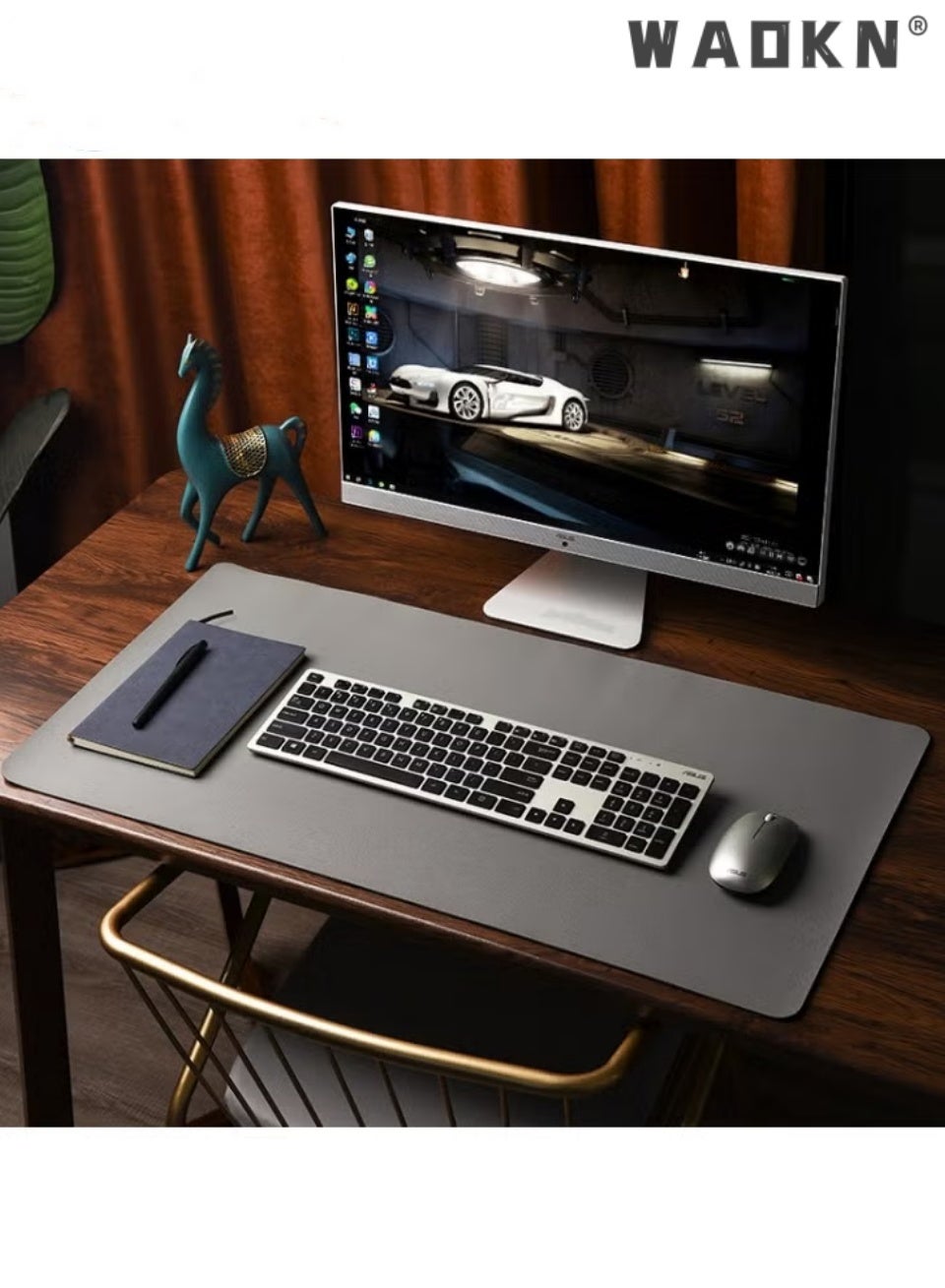 Compare Large Gaming Mouse Pad XL NonSlip Mouse Pad Large Keyboard Mouse Pad Desk Pad with Stitched Edge Leather Surface Waterproof Layer Mouse Pad at KSA Price