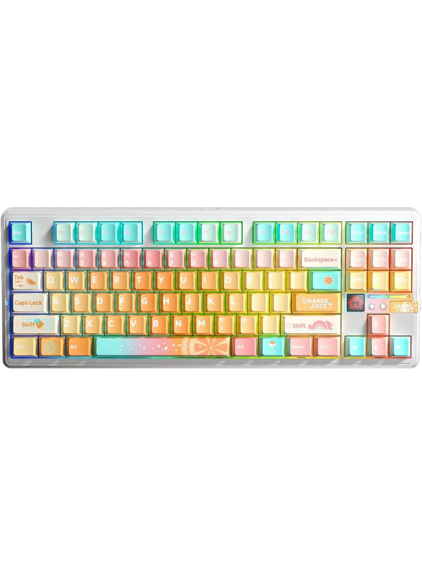 Compare F87PRO V2 TriMode Wireless Mechanical Keyboard – 80% Gasket Structure, HotSwappable Keys, RGB Backlight, LED Matrix Display, BT2.4GWired for Gaming & Office at KSA Price