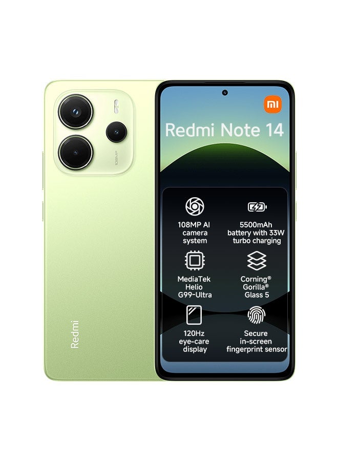 Redmi Note 14 4G Dual SIM Lime Green 8GB…