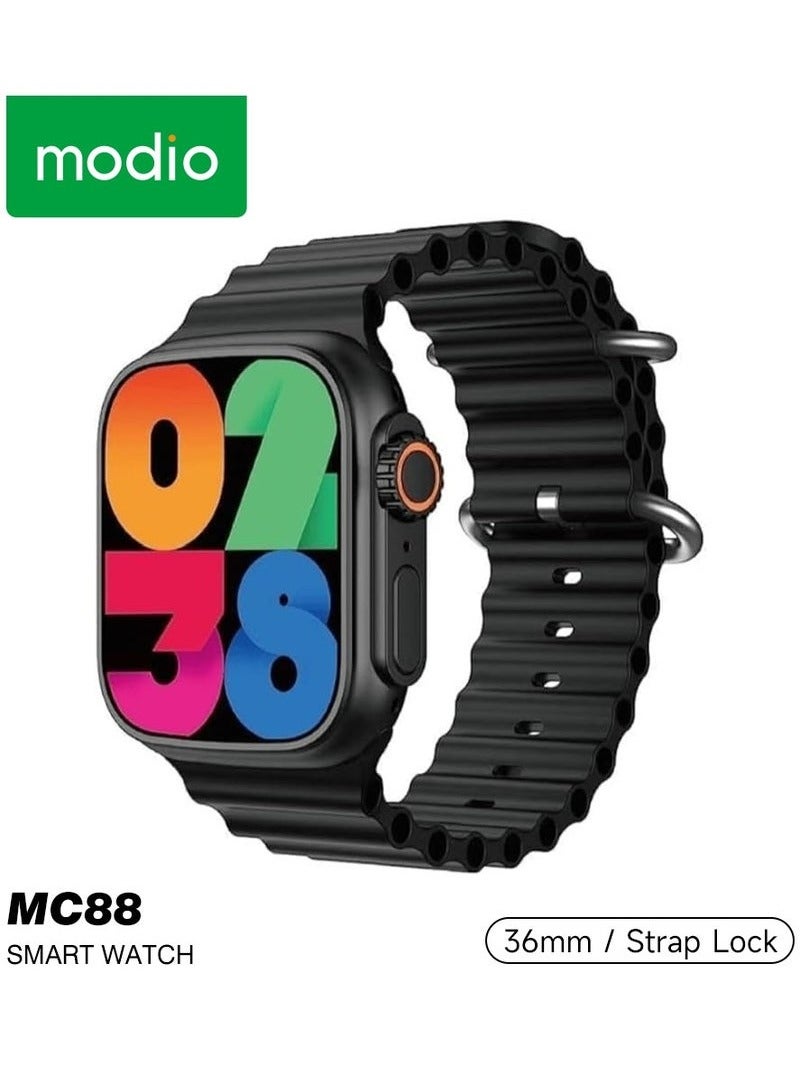 Modio MC88 36mm Smartwatch With 2 Pair Straps and…