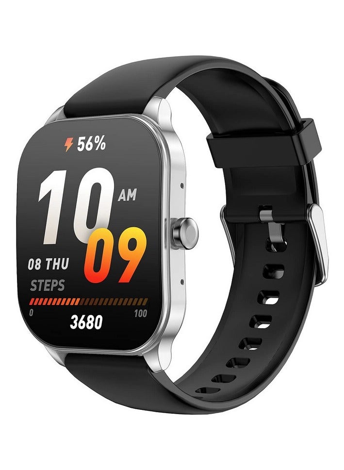 Compare Pop 3S Smart Watch with 1.96 AMOLED Display Bluetooth Calling SpO2 12Day Battery Life AI Voice Assistance 100 Sports Modes 24H HR Monitor Music Control Over 100Watch Faces Last Version Silver at KSA Price