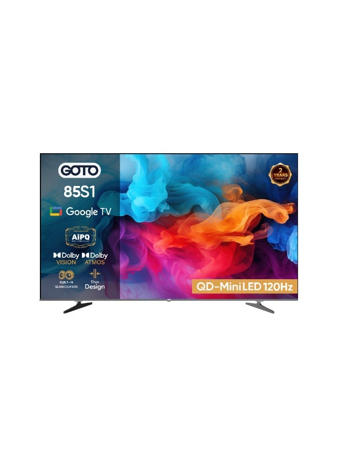 GOTO 85 inch Google TV 85S1 (2026), 4K UHD…