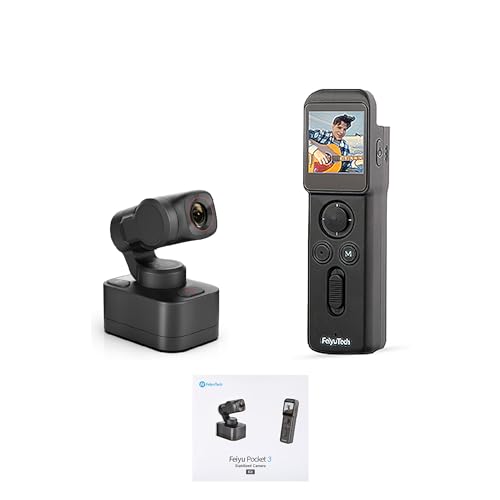 Compare FeiyuTech Official Pocket 3 KIT Detachable 3Axis Gimbal Stabilized Action Camera,12MP,130° FOV,12.3 CMOS,4K 60 Video,Magnetic,AI Tracking,for SportMotorcycle,Cordless Remote Handle+Camera at KSA Price