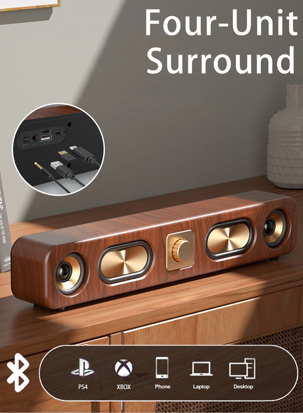 Retro wireless Bluetooth speaker, large speaker, subwoofer,…