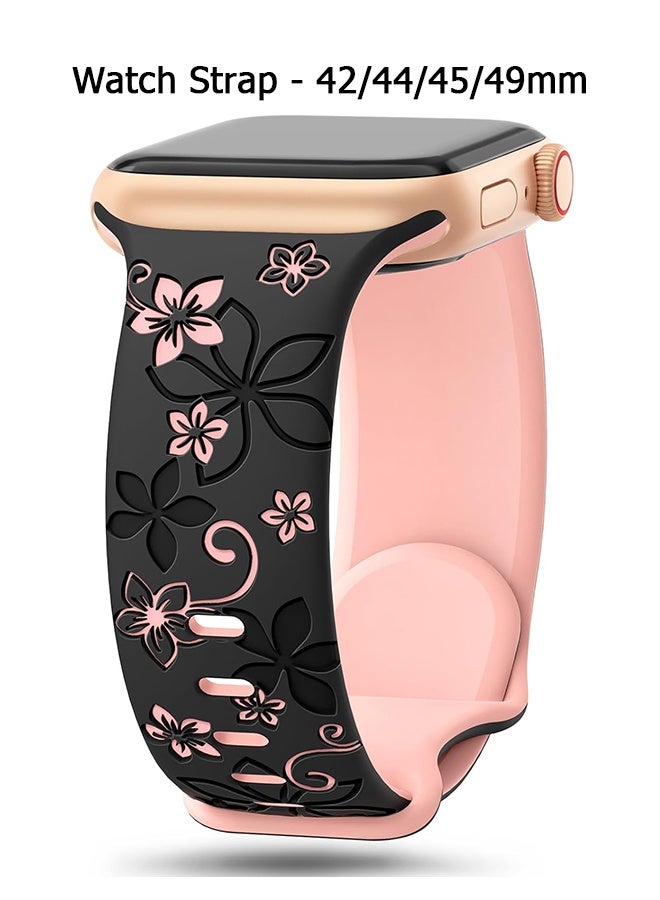 Floral Engraved Bands - Compatible with Apple Watch…