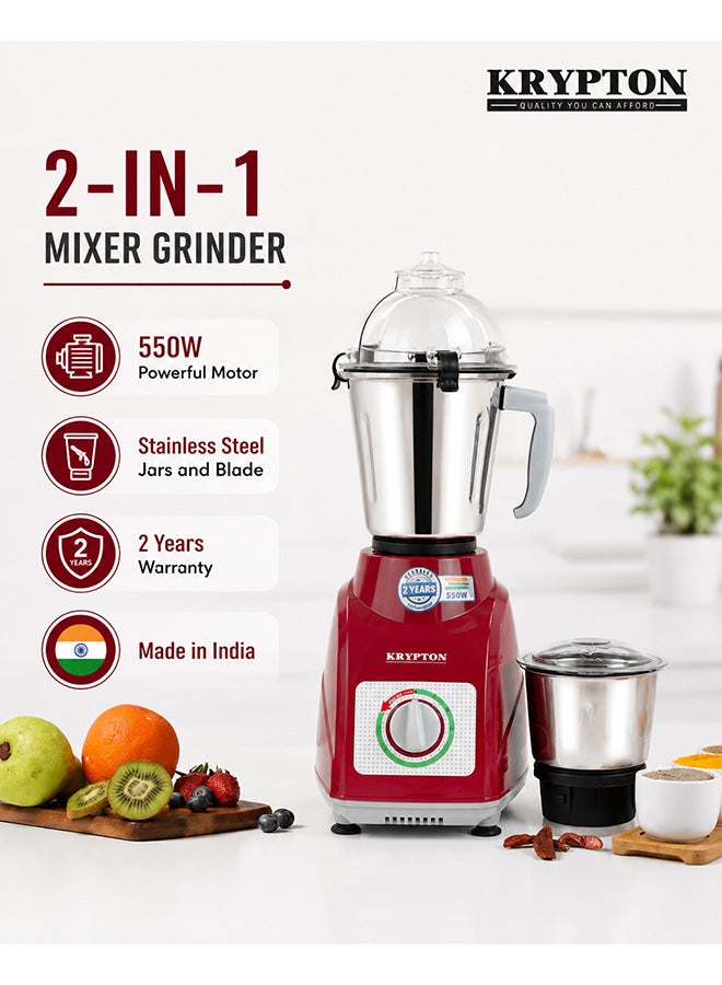 Powerful 2-in-1 Mixer Grinder with 2 Stainless Steel…