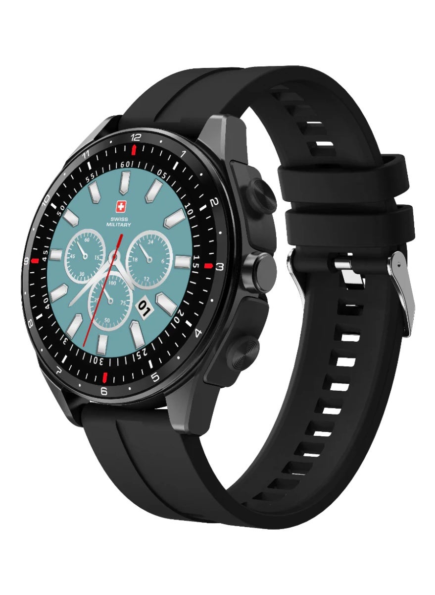 Compare SWISS MILITARY DOM MUSIC SERIES SILICON STRAP WATCH BLACK SMWCHDOMMUS1GUNMFBLKSS at KSA Price