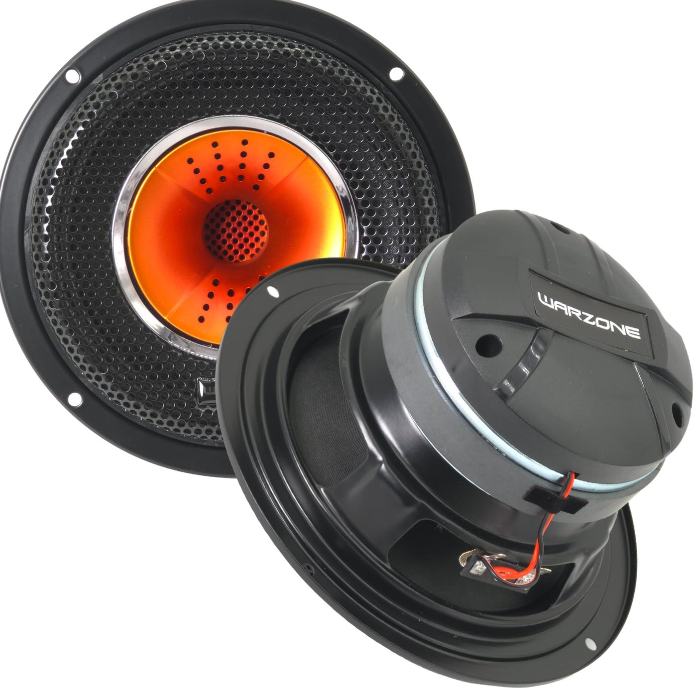 Compare Warzone WZ65Pi 6.5Inch MidRange + Driver Speaker, 1000W Max, 4 Ohms, 25oz Flux Ferrite Magnet, Aluminum Dome Tweeter for Car Audio Systems 2 Speakers at KSA Price