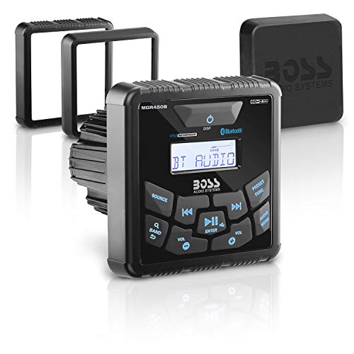 Compare BOSS Audio Systems MGR450B Marine Gauge Receiver Bluetooth Digital Media MP3 Player No CD Player USB Port AMFM Radio NOAA Weather Band Tuner Weatherproof at KSA Price