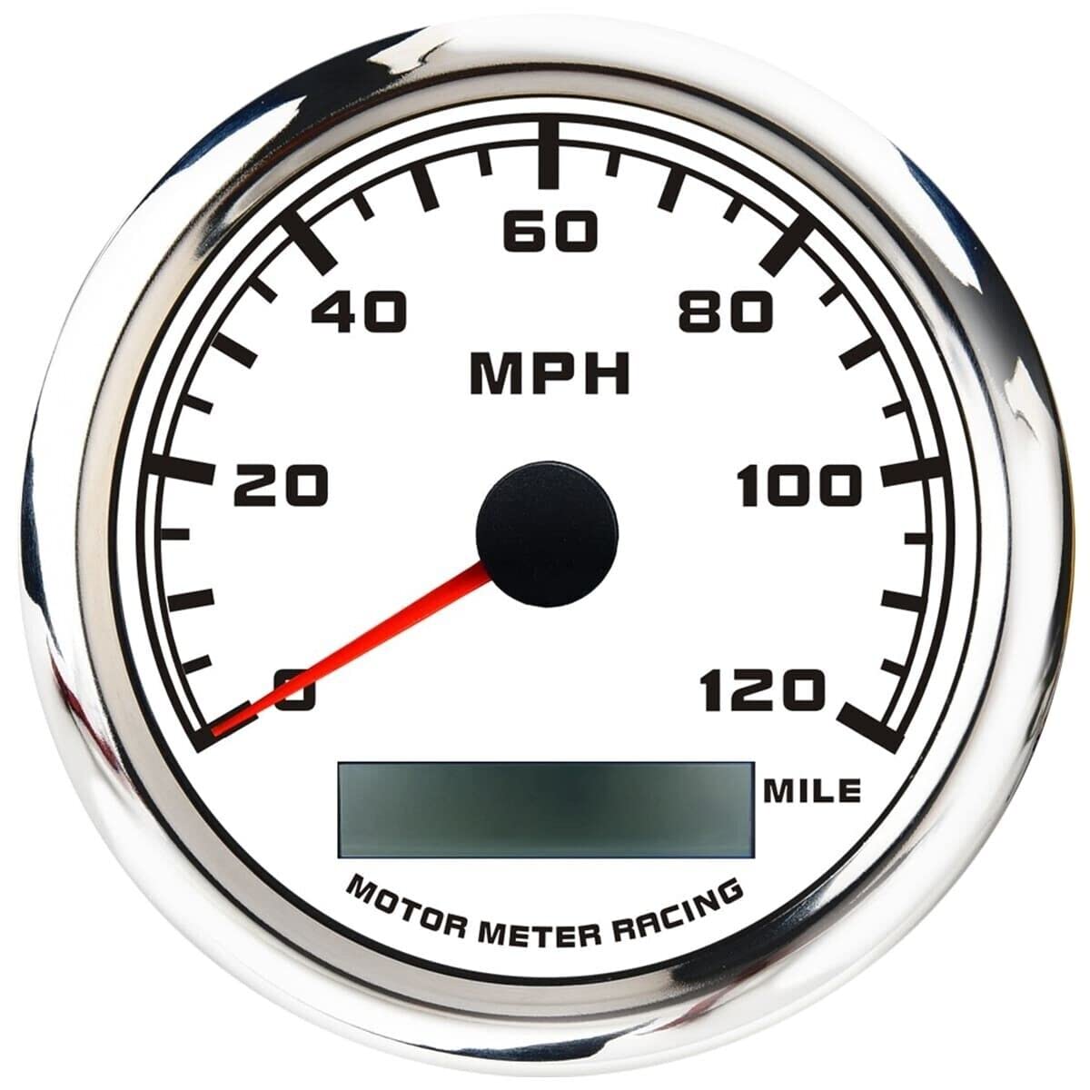 Compare MOTOR METER RACING W Pro 85mm 338 GPS Speedometer Digital Odometer 120 MPH Waterproof White Dial Red LED for Car Truck Marine Boat Yacht Motorcycle at KSA Price