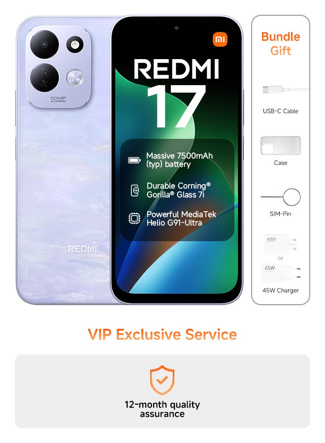 Redmi 17 Dual SIM 4G Lotus Purple 6GB…