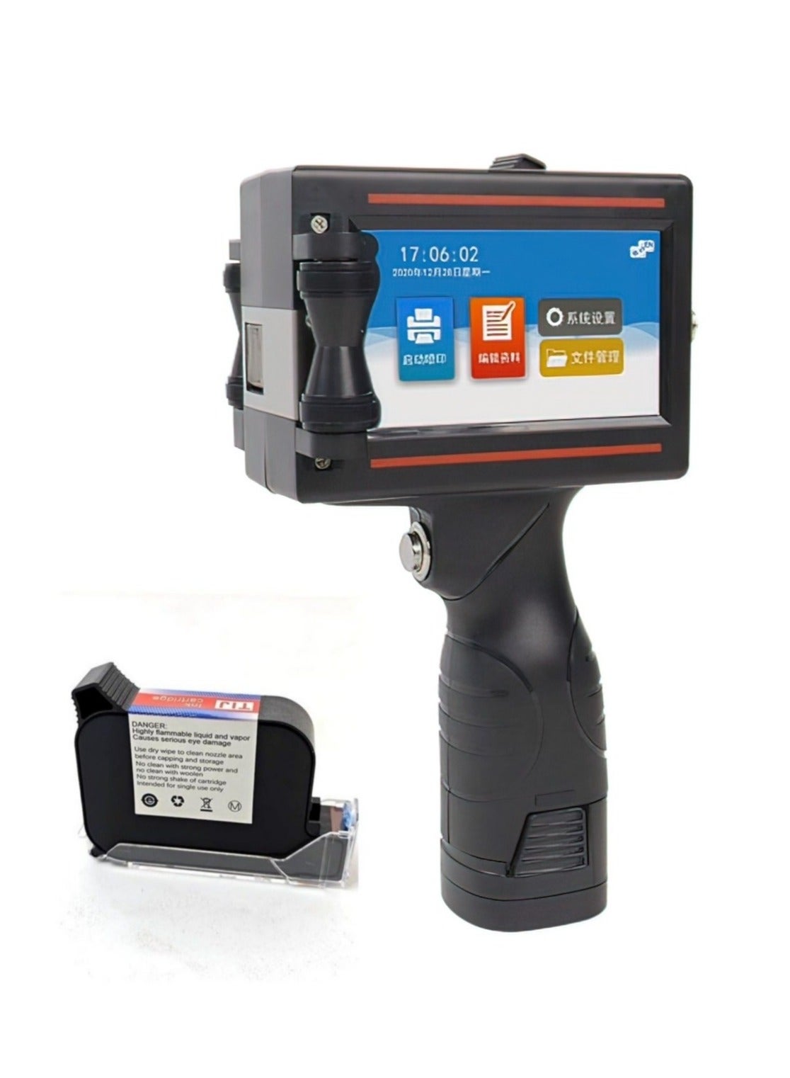 Compare Portable 12.7mm Handheld Inkjet Printer QR Barcode Batch Number Logo Expiry Date Label Printer 25 Languages Nonencrypted at KSA Price