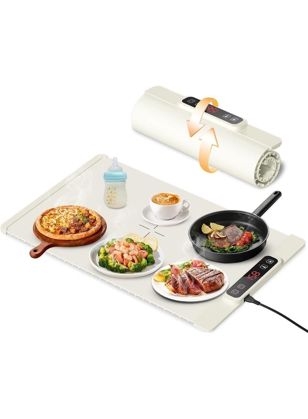 YOUWE7 Portable Food Warmer Warming Mat, Electric…
