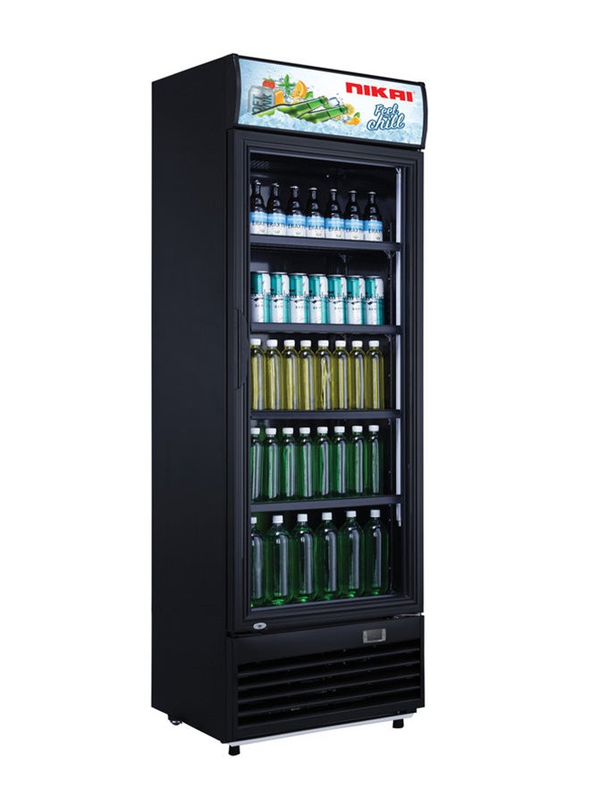 Compare 450L Single Door Chiller Fridge Commercial | No Frost Chiller | Digital Display | Auto Defrost | Adjustable Shelves | Castor Wheels | Tempered Glass 450 L 275 W NSF450FFPB Black at KSA Price